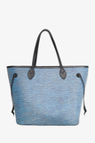 Louis Vuitton 2016 Blue/Black Epi Neverfull MM Tote With Pouch