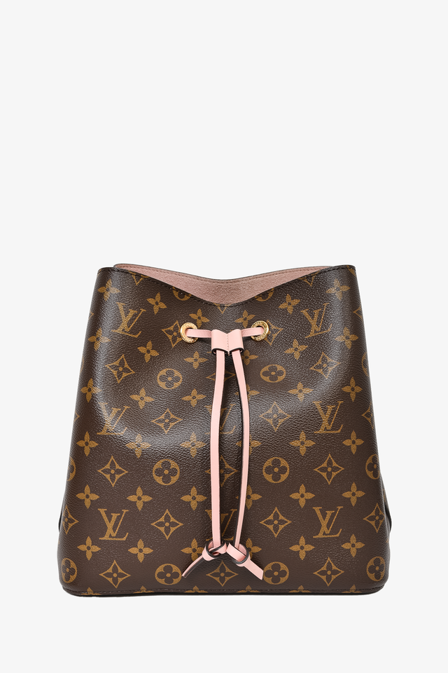 Louis Vuitton 2017 Brown/Pink Leather Monogram MM 'Néonoé'