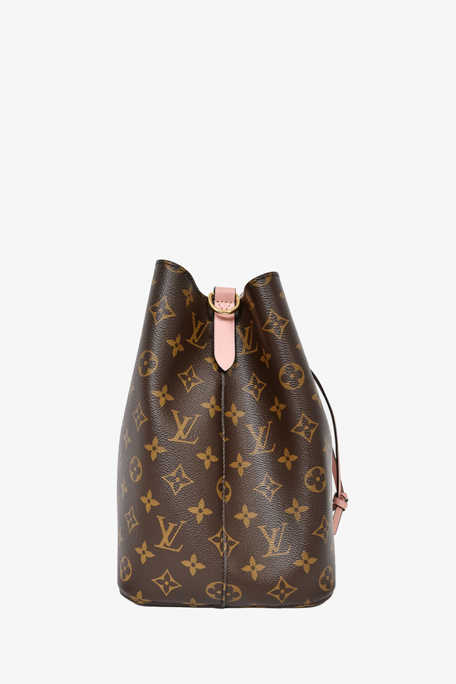 Louis Vuitton 2017 Brown/Pink Leather Monogram MM 'Néonoé'