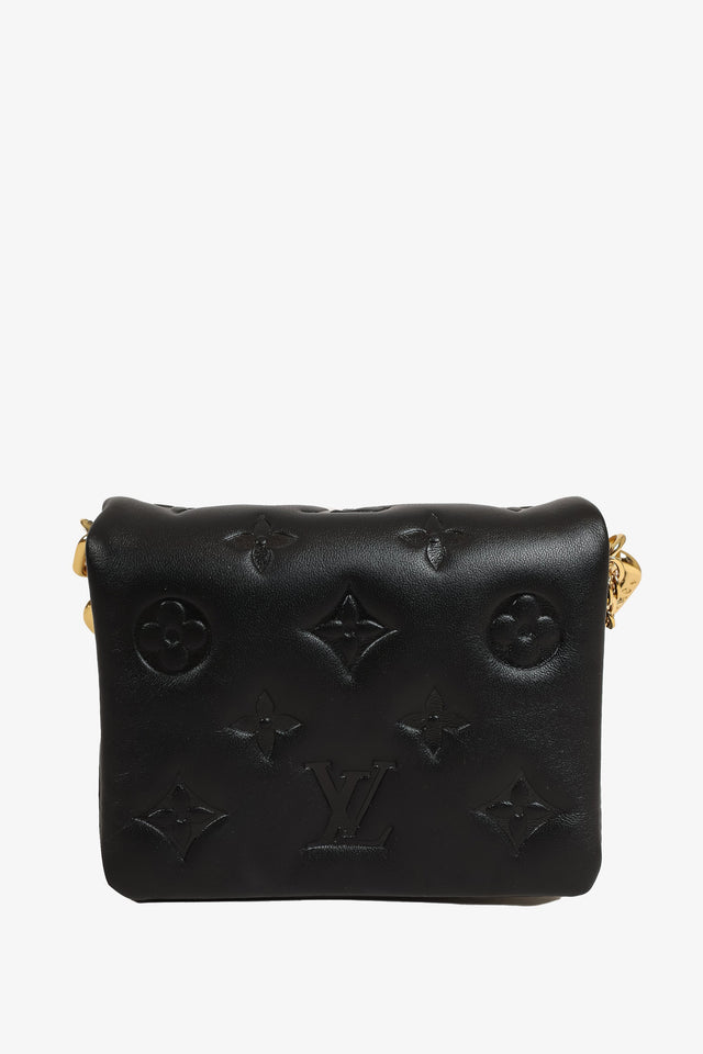 Louis Vuitton Black Embossed Monogram Coussin Cruise 22 Belt Bag