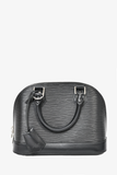 Louis Vuitton Black Epi Leather Alma BB Top Handle w/ Strap