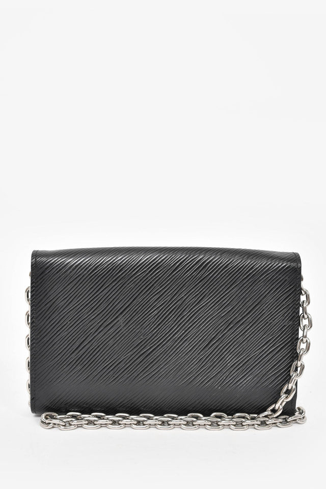 Louis Vuitton Black Epi Leather 'Twist' Wallet on Chain