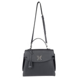 Louis Vuitton Black Grained Calfskin Leather Lockme Ever MM Two Way Top Handle Bag
