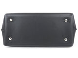 Louis Vuitton Black Grained Calfskin Leather Lockme Ever MM Two Way Top Handle Bag