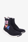 Louis Vuitton Black  LV Heart Patches Sock Sneakers Size 37.5