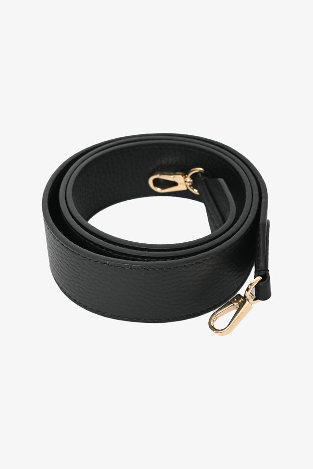 Louis Vuitton Black Leather Mini Capucines Bag with Strap