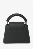 Louis Vuitton Black Leather Mini Capucines Bag with Strap