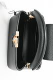 Louis Vuitton Black Leather Mini Capucines Bag with Strap