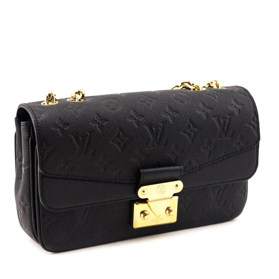 Louis Vuitton Black Monogram Empreinte Marceau Bag