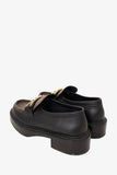 Louis Vuitton Black Monogram Leather Academy Loafers Size 37.5