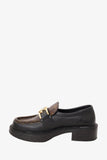 Louis Vuitton Black Monogram Leather Academy Loafers Size 37.5