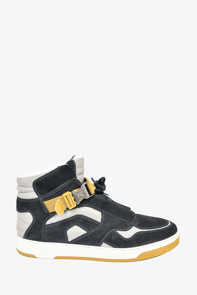 Louis Vuitton Black Tri-Colour Suede High Top Sneakers Size 8 Mens