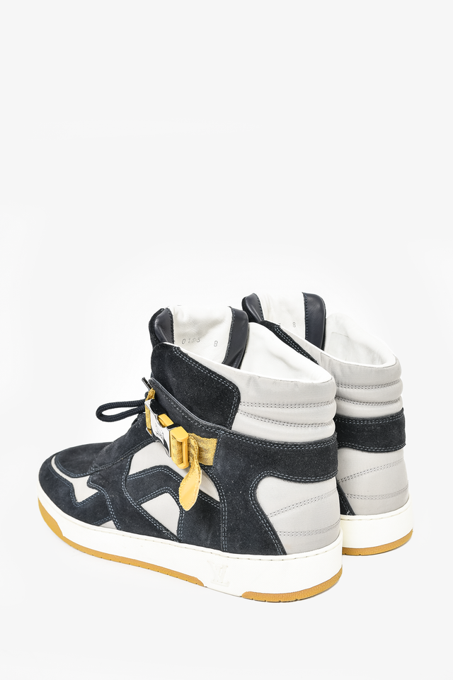 Louis Vuitton Black Tri-Colour Suede High Top Sneakers Size 8 Mens