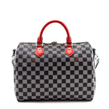 Louis Vuitton Black & White Damier Speedy Bandouliere 30
