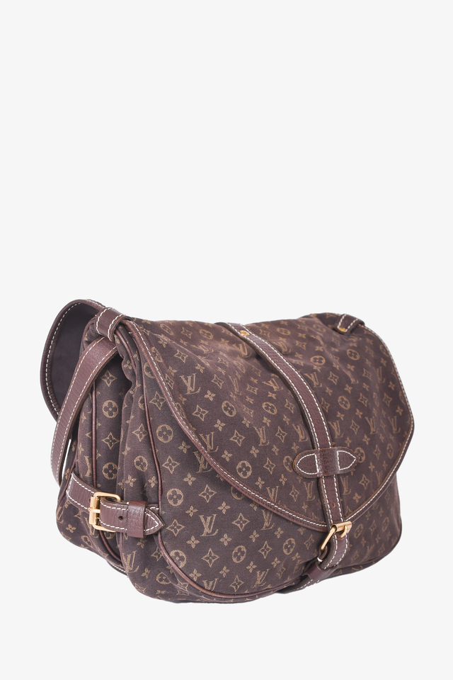 Louis Vuitton Brown Canvas Monogram 'Saumur 30' Crossbody