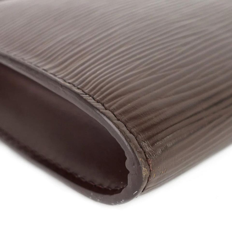 Louis Vuitton Brown Epi Leather Pochette Accessoires Wristlet Pouch Bag