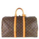 Louis Vuitton Brown Monogram Coated Canvas Keepall 45