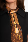 Louis Vuitton Brown Monogram Silk Confidential Bandeau Twilly