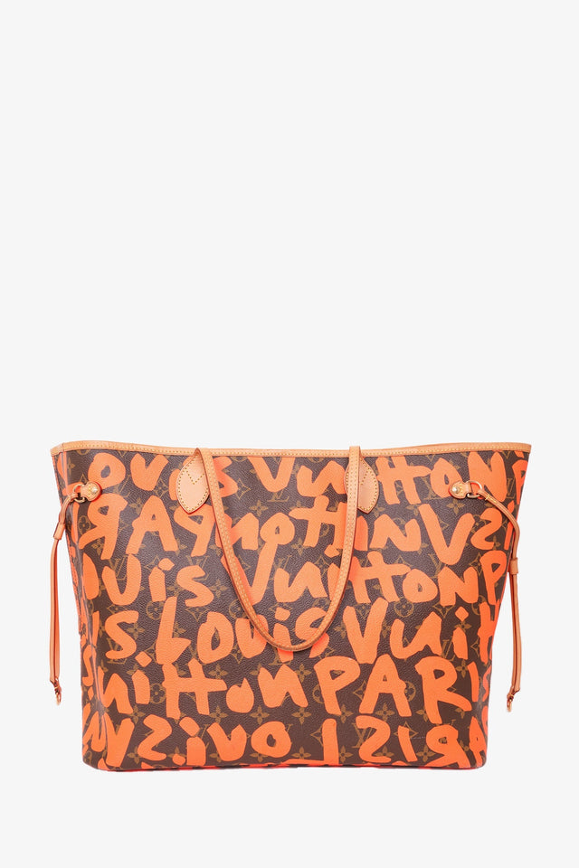 Louis Vuitton Brown/Orange Monogram Graffiti Neverfull GM