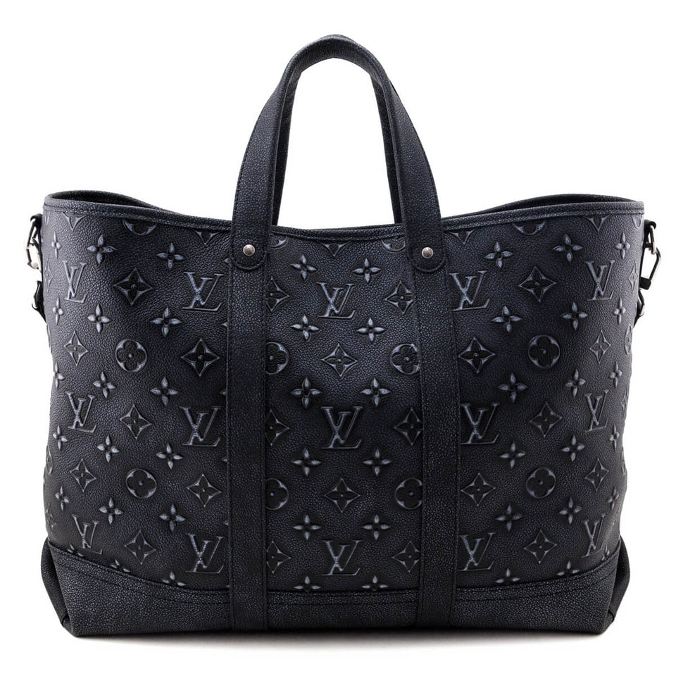 Louis Vuitton Charcoal Cowhide Faded Monogram Journey Tote