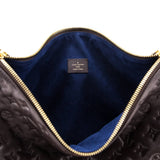 Louis Vuitton Chocolate Calfskin Embossed Monogram Coussin Hobo MM