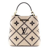 Louis Vuitton Cream & Black Empreinte Monogram Giant Broderies NeoNoe MM