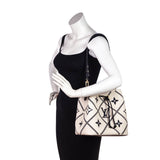 Louis Vuitton Cream & Black Empreinte Monogram Giant Broderies NeoNoe MM