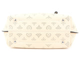 Louis Vuitton Crème Beige and Brown Mahina Perforated Calfskin Leather Girolata Two Way Shoulder Bag