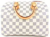 Louis Vuitton Damier Azur Coated Canvas Speedy 25cm Boston Bag