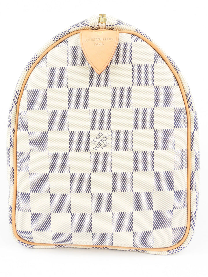 Louis Vuitton Damier Azur Coated Canvas Speedy 25cm Boston Bag