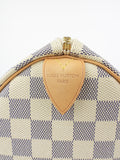 Louis Vuitton Damier Azur Coated Canvas Speedy 25cm Boston Bag
