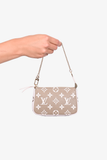 Louis Vuitton Taupe/Cream Monogram Leather Mini Pochette Accessoires