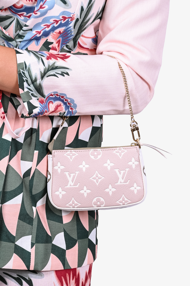 Louis Vuitton Taupe/Cream Monogram Leather Mini Pochette Accessoires