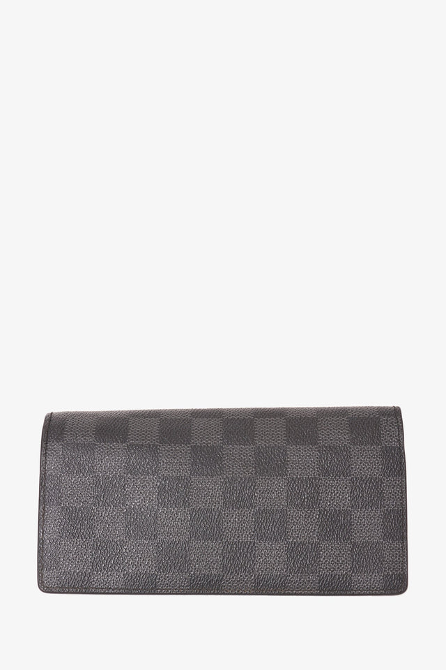Louis Vuitton Grey Damier Graphite Leather 'Brazza' Wallet