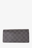 Louis Vuitton Grey Damier Graphite Leather 'Brazza' Wallet