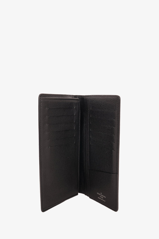 Louis Vuitton Grey Damier Graphite Leather 'Brazza' Wallet