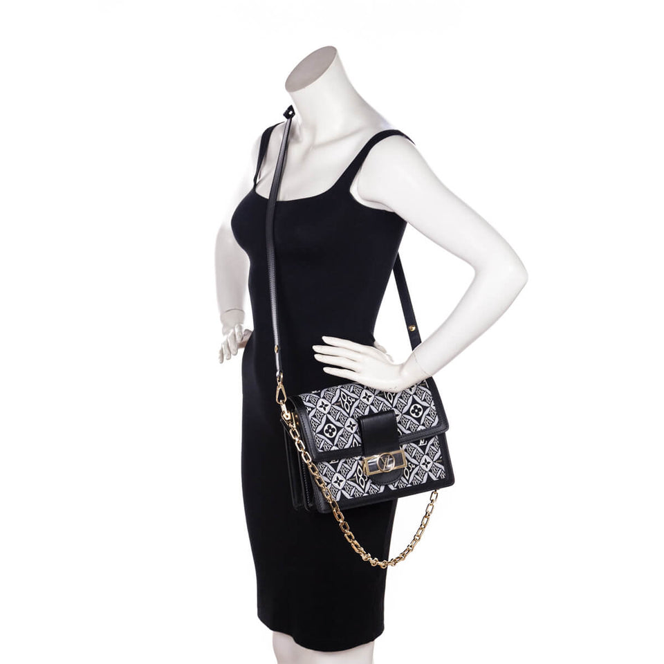 Louis Vuitton Grey Jacquard Since 1854 Dauphine MM