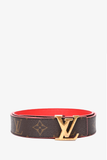 Louis Vuitton Monogram/Red Leather Reversible Belt Size 75