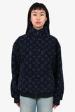Louis Vuitton Navy Fleece Monogram Teddy Zip Size S