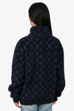 Louis Vuitton Navy Fleece Monogram Teddy Zip Size S