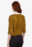 Louis Vuitton Olive Velvet Bow Top Size 40