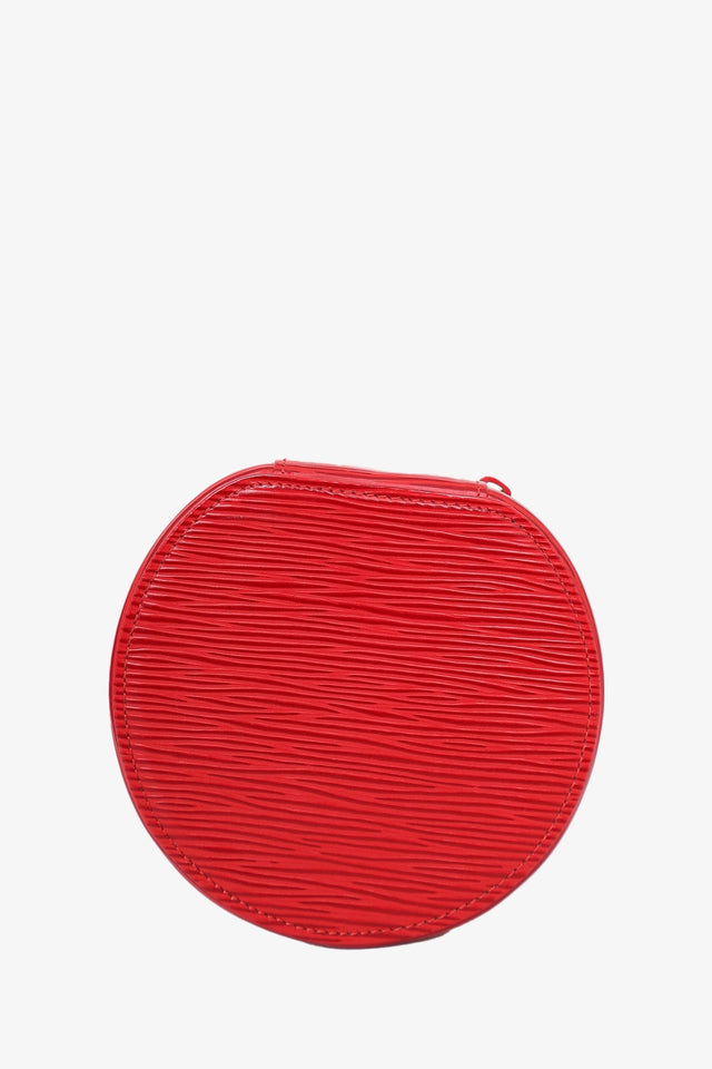 Louis Vuitton Red Epi Leather Bijoux Jewelry Case