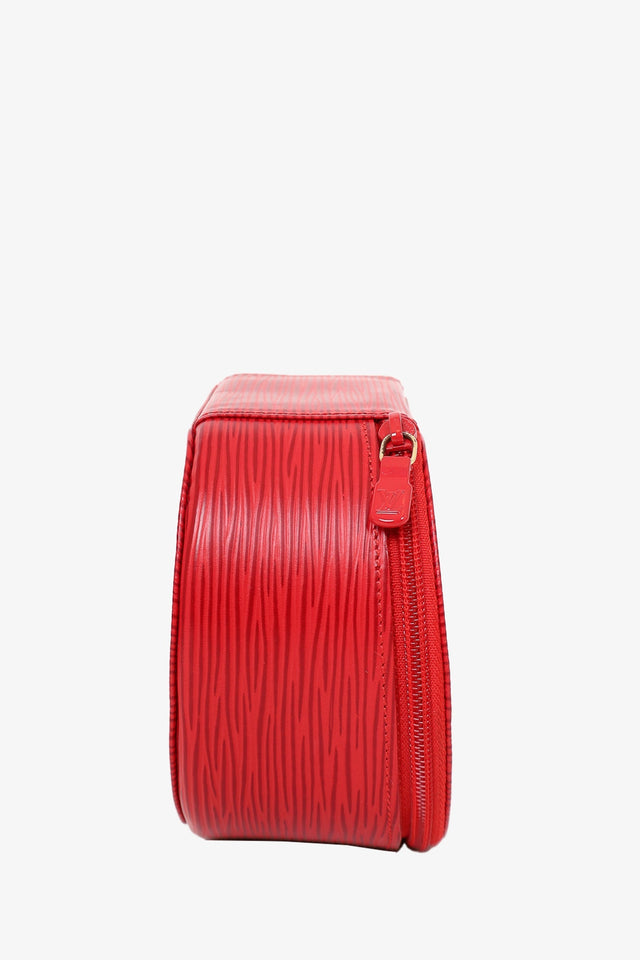 Louis Vuitton Red Epi Leather Bijoux Jewelry Case