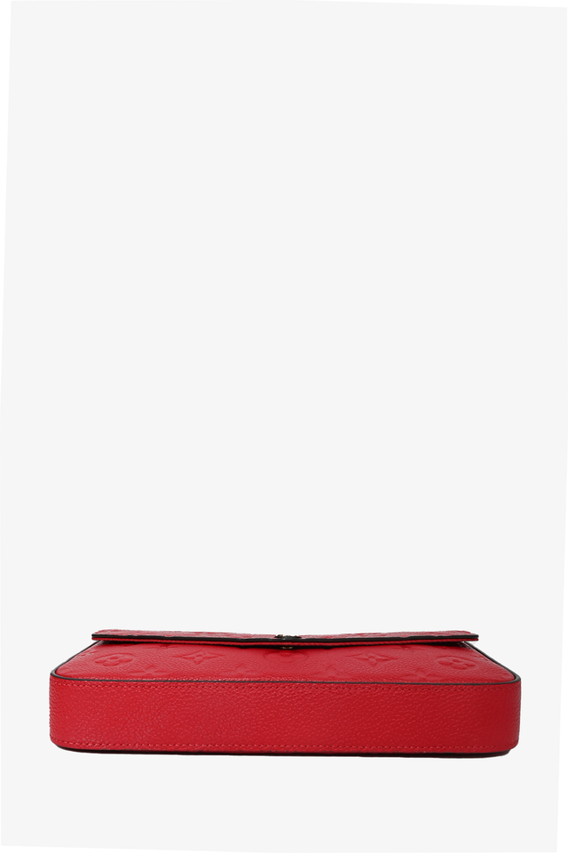 Louis Vuitton Red Monogram Empreinte Leather Felicie Pochette Bag