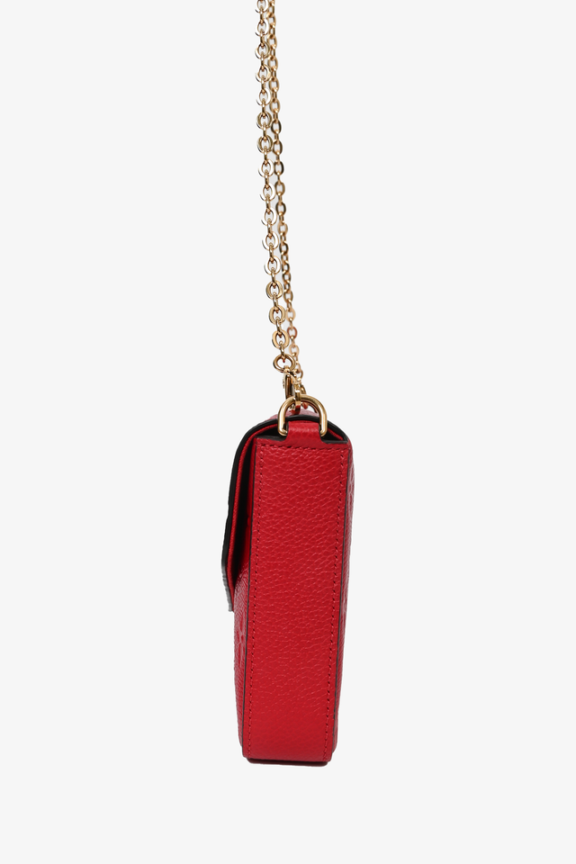 Louis Vuitton Red Monogram Empreinte Leather Felicie Pochette Bag
