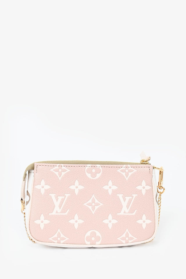 Louis Vuitton Taupe/Cream Monogram Leather Mini Pochette Accessoires