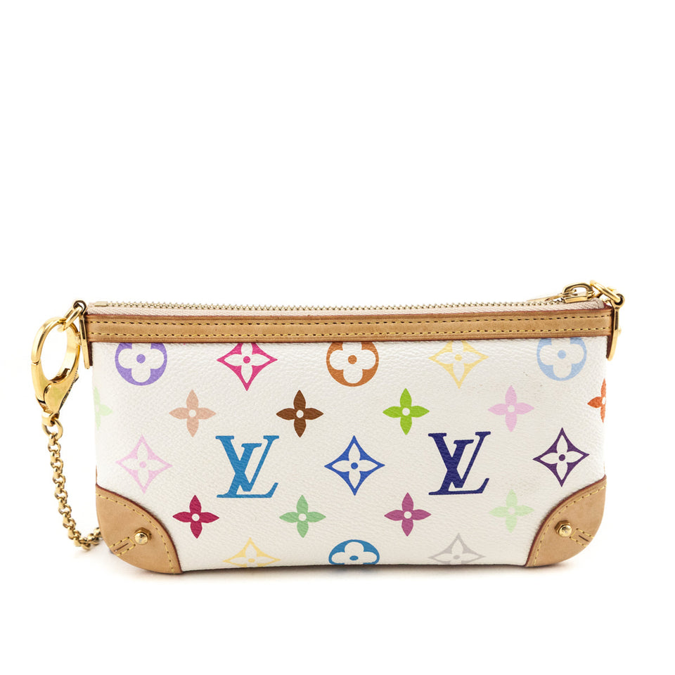 Louis Vuitton White Monogram Multicolor Pochette Milla MM