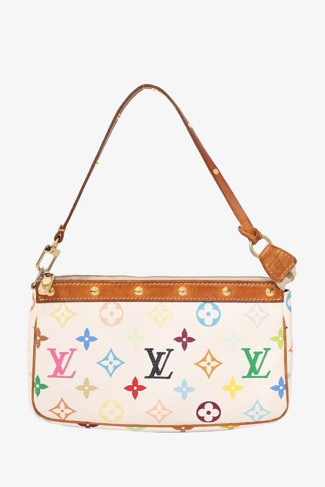 Louis Vuitton White/Multicolor Monogram Pochette
