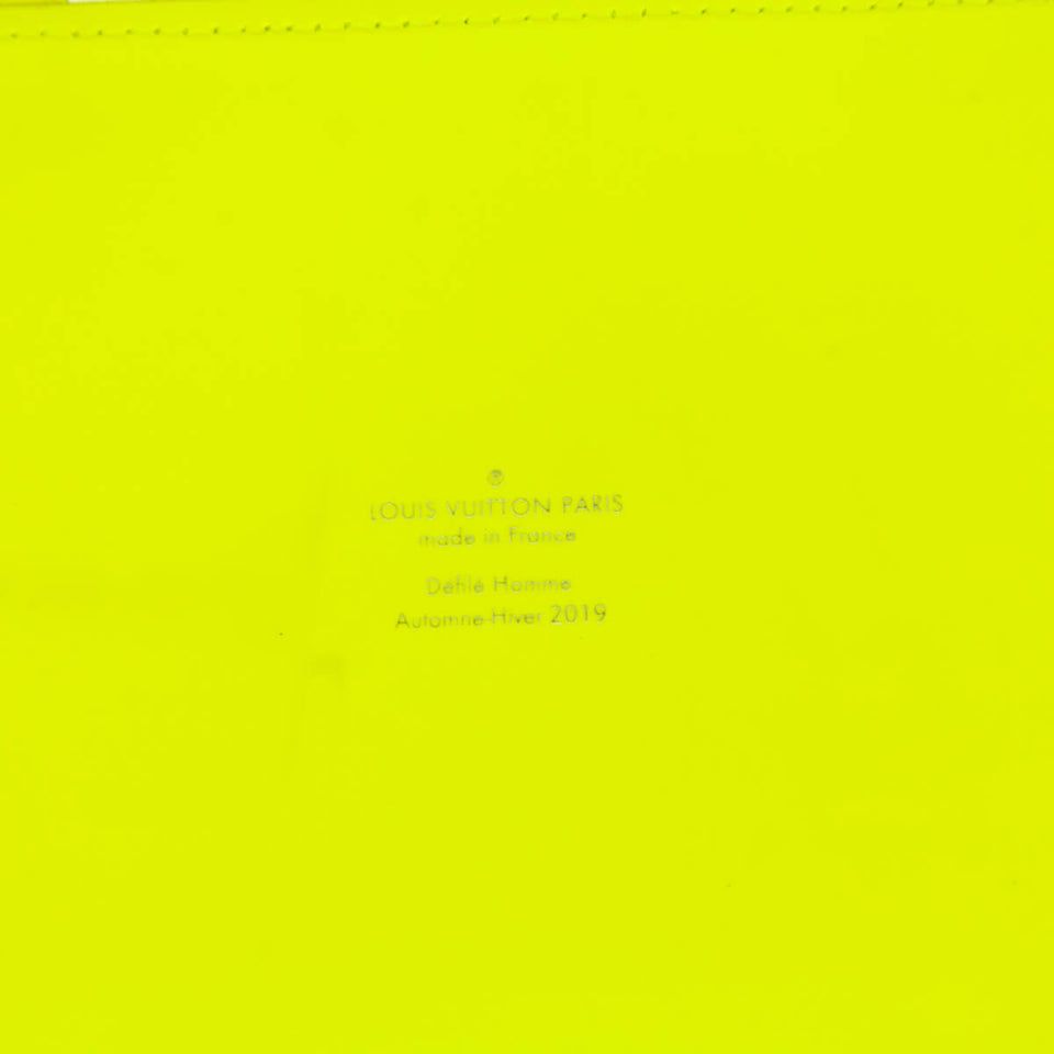 Louis Vuitton Yellow Monogram Fluo See Through Virgil Abloh Keepall Bandouliere 50