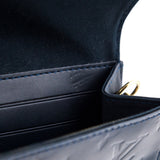 Louis Vuitton Bleu Nuit Monogram Vernis Sunset Boulevard Convertible Clutch